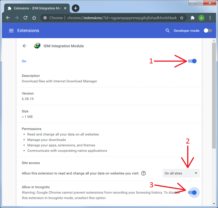 chrome disable add ons