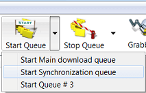 Start and Stop Queue Internet Download Manager toolbar buttons